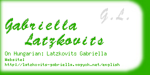 gabriella latzkovits business card